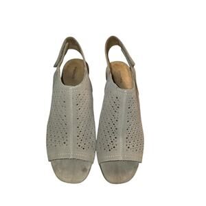 Sonoma Goods For Life Artwork Leather Sandals Women's 9.5 Perforated Slingback